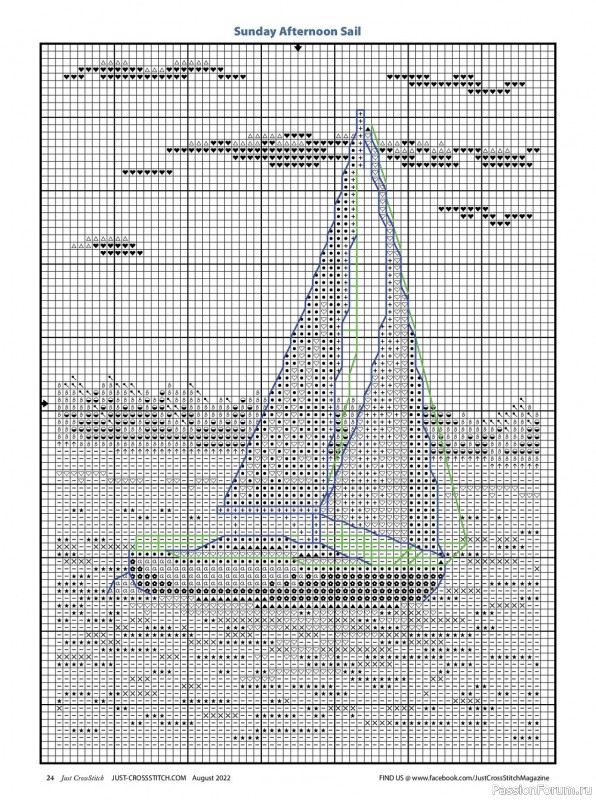 Коллекция вышивки в журнале «Just CrossStitch - August 2022»