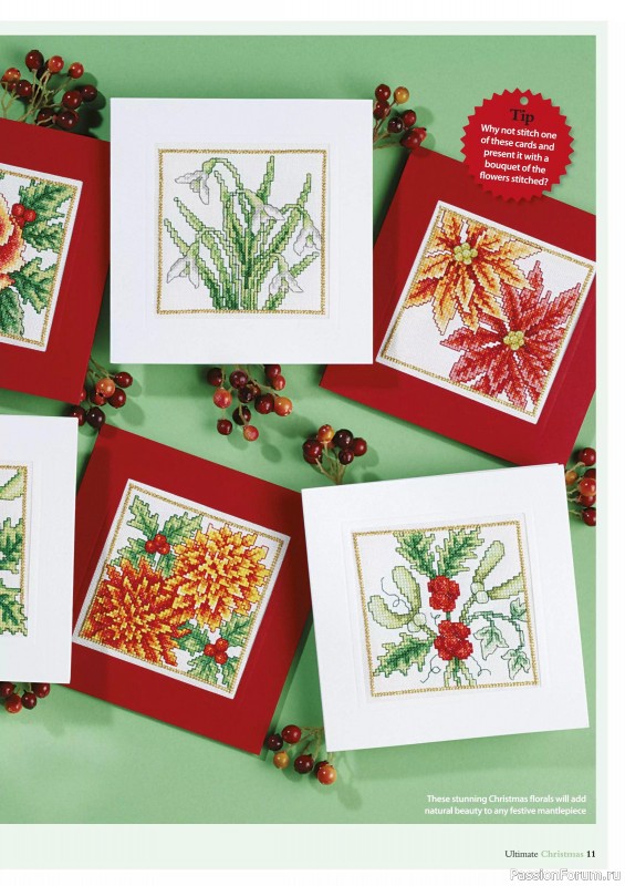 Коллекция вышивки в журнале «Ultimate Crossstitch Christmas №7 2025»