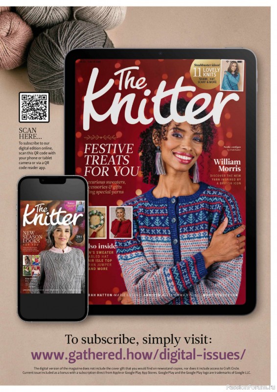 Вязаные проекты спицами в журнале «The Knitter №222 2025»