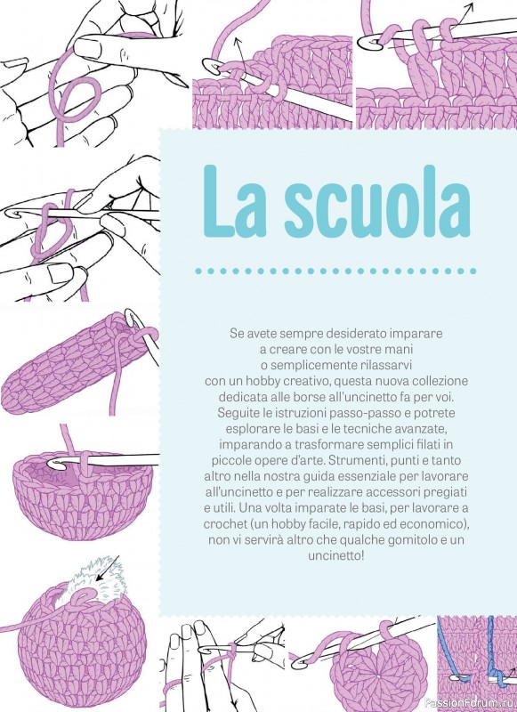 Вязаные проекты в журнале «Motivi all'Uncinetto Borse - Dicembre 2025-Gennnaio 2026»