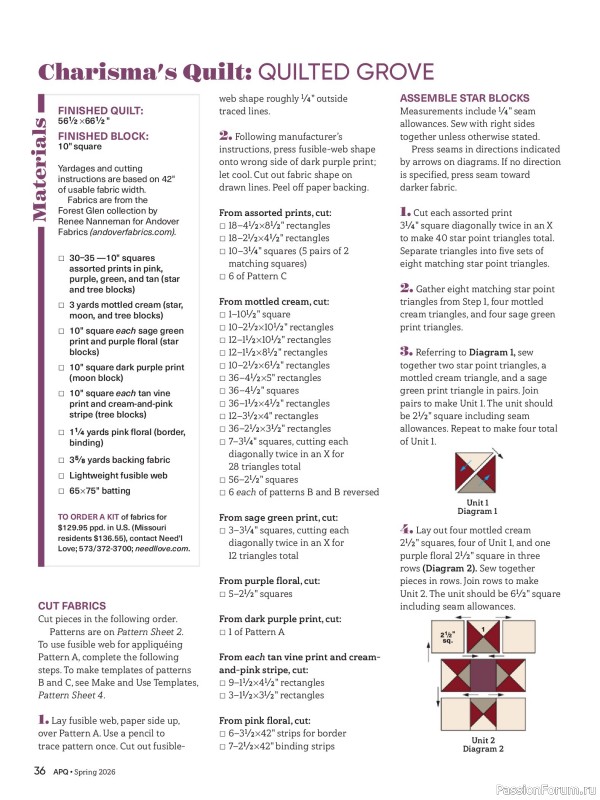 Коллекция проектов для рукодельниц в журнале &laquo;American Patchwork & Quilting №199 2026&raquo;