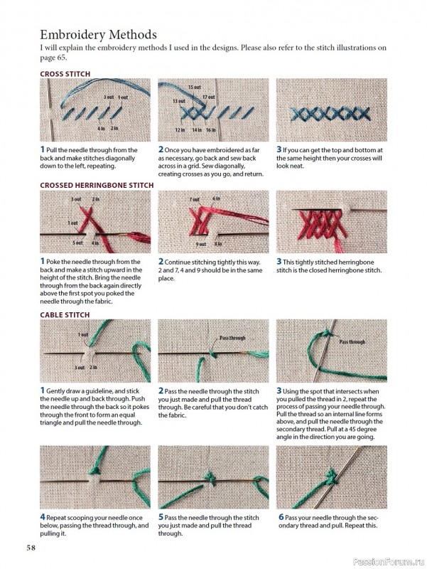 Коллекция вышивки в книге «Modern Japanese Embroidery Stitches»