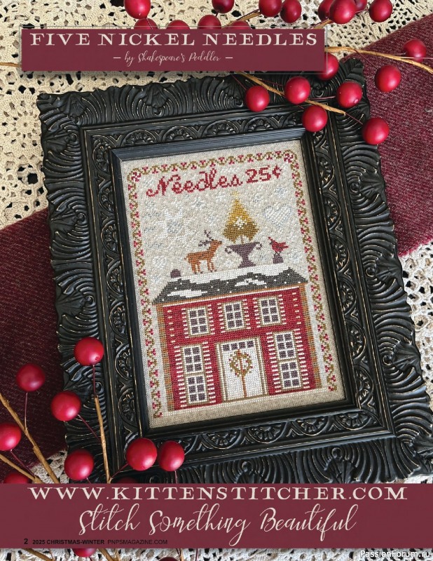 Коллекция вышивки в журнале «Punch Needle & Primitive Stitcher - Winter 2025»