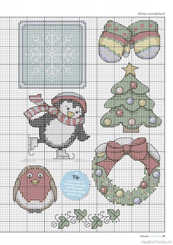 Коллекция вышивки в журнале «Ultimate Crossstitch Christmas №7 2025»