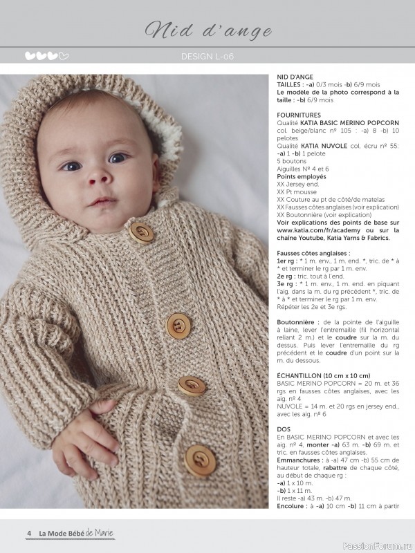 Вязаные модели для детей в журнале «La Mode Bebe de Marie №6 2025»