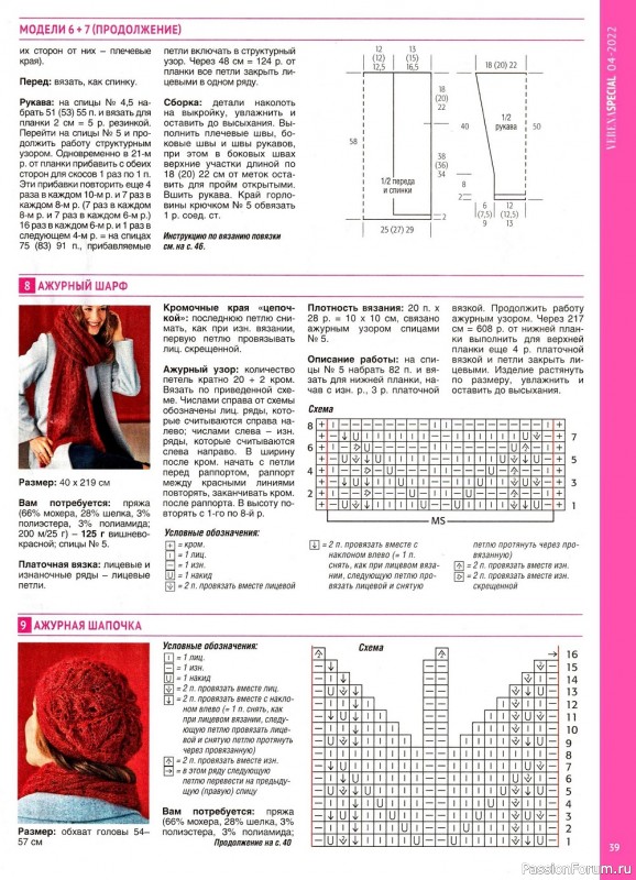 Вязаные модели в журнале «Модное вязание №4 2022»