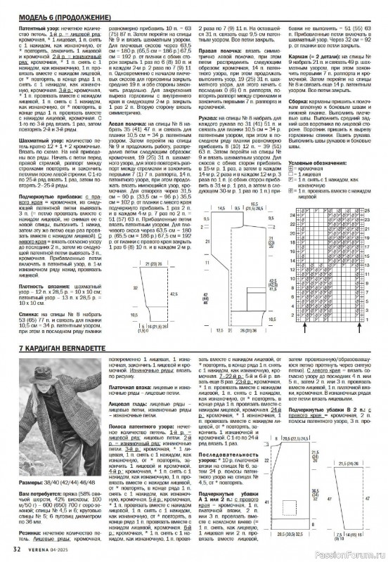 Вязаные модели в журнале &laquo;Verena №4 2025&raquo;