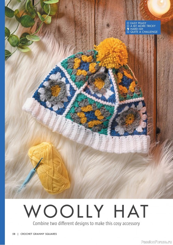 Вязаные проекты крючком в журнале «Crochet Granny Squares - 1st Edition 2025»