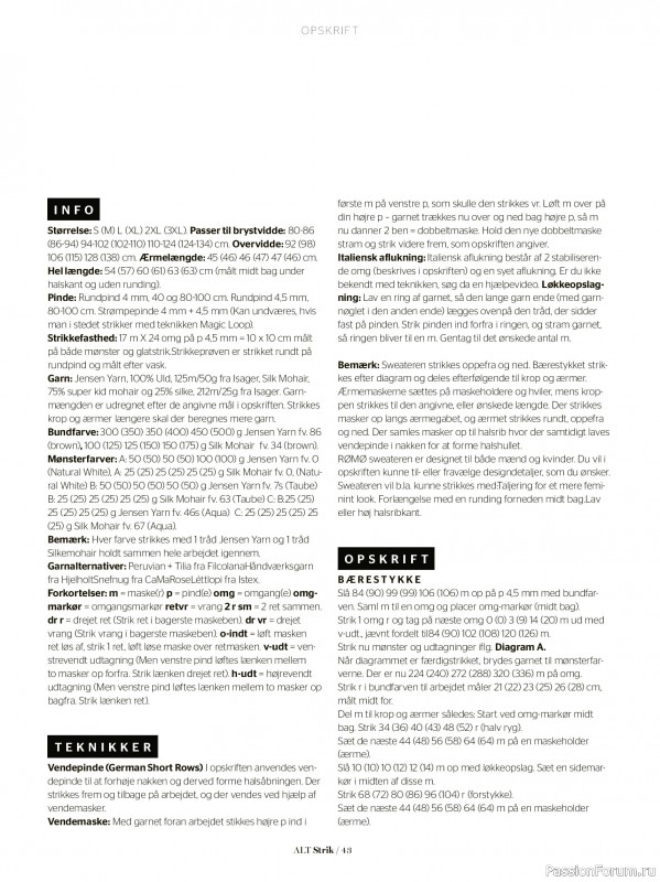 Вязаные проекты спицами в журнале &laquo;Alt for Damerne №40 2025&raquo;