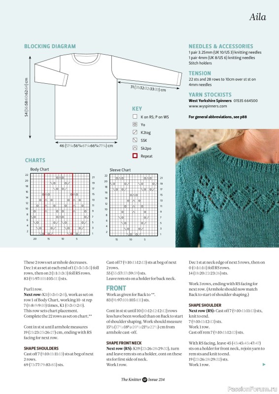 Вязаные проекты спицами в журнале &laquo;The Knitter №234 2026&raquo;