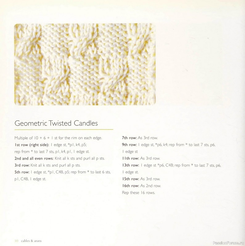 Вязаные проекты в книге &laquo;Cables & Aran Stitches-250 to Knit&raquo;