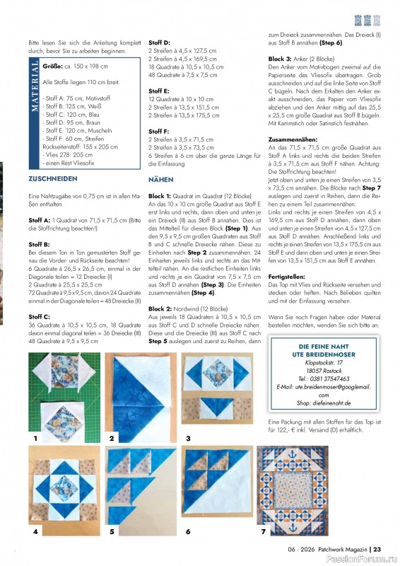 Коллекция проектов для рукодельниц в журнале &laquo;Patchwork Magazin №6 2026&raquo;