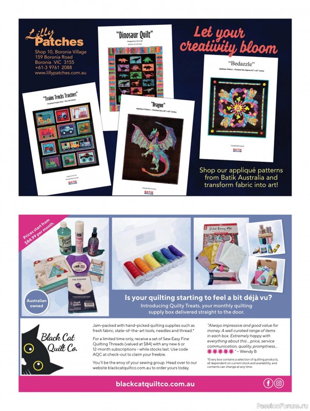 Коллекция проектов для рукодельниц в журнале «Quilters Companion №135 2025»