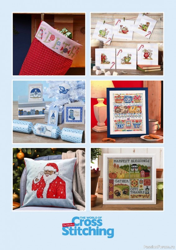Коллекция вышивки в журнале «The World of Cross Stitching №338 2022»