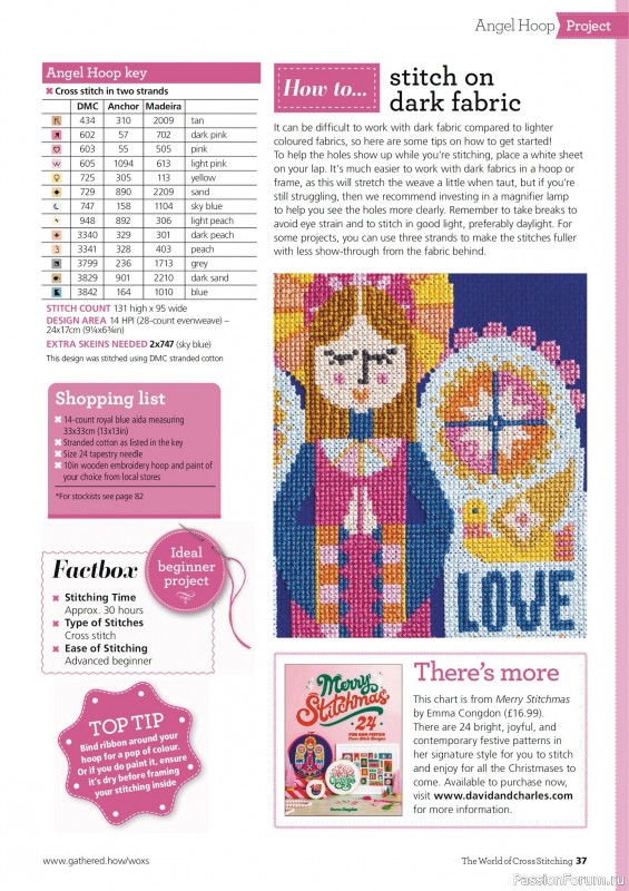 Коллекция вышивки в журнале «The World of Cross Stitching №365 2025»