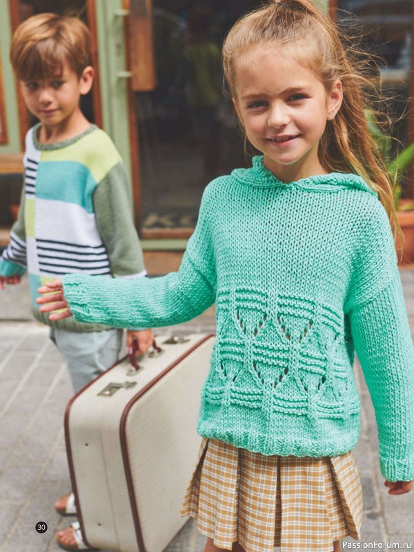 Вязаные модели для детей в журнале «Kinder Maschenmode №2 2024»