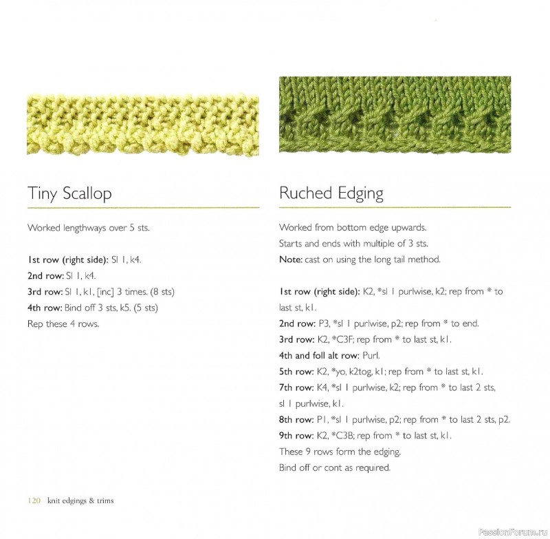 Вязаные проекты в книге &laquo;Knit Edgings & Trims 150 Stitches&raquo;.