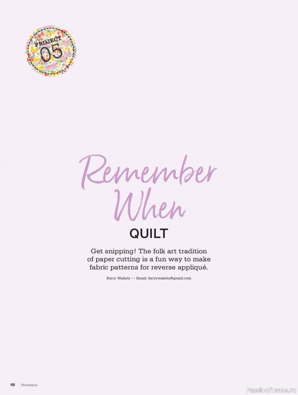 Коллекция проектов для рукодельниц в журнале «Australian Homespun №228 2025»