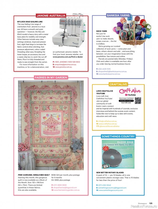 Коллекция проектов для рукодельниц в журнале &laquo;Australian Homespun №230 2026&raquo;