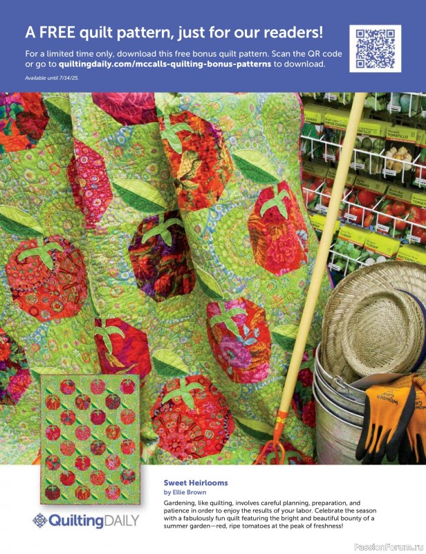 Коллекция проектов для рукодельниц в журнале «McCalls Quilting - Spring 2025»