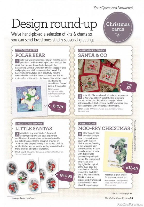 Коллекция вышивки в журнале «The World of Cross Stitching - Special 2023»