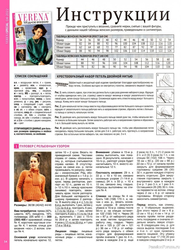 Вязаные модели в журнале «Модное вязание №4 2022»
