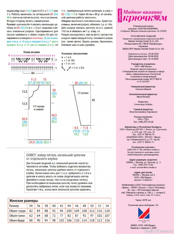 Вязаные модели в журнале &laquo;Сабрина. Вязание крючком №2 2025&raquo;