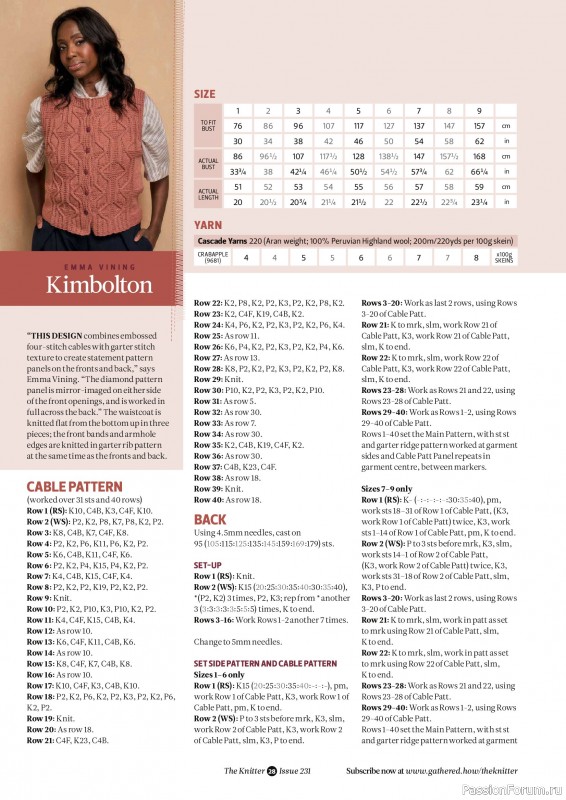 Вязаные проекты спицами в журнале &laquo;The Knitter №231 2026&raquo;