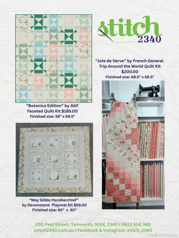 Коллекция проектов для рукодельниц в журнале «Australian Homespun №231 2026»
