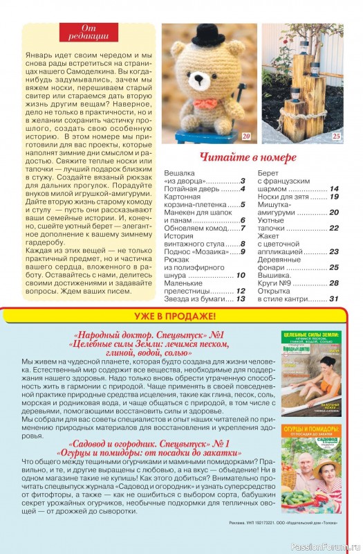 Коллекция проектов для рукодельниц в журнале «Делаем сами №2 2026»