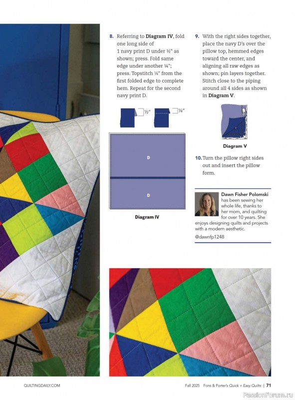 Коллекция проектов для рукодельниц в журнале «Quick+Easy Quilts - Fall 2025»