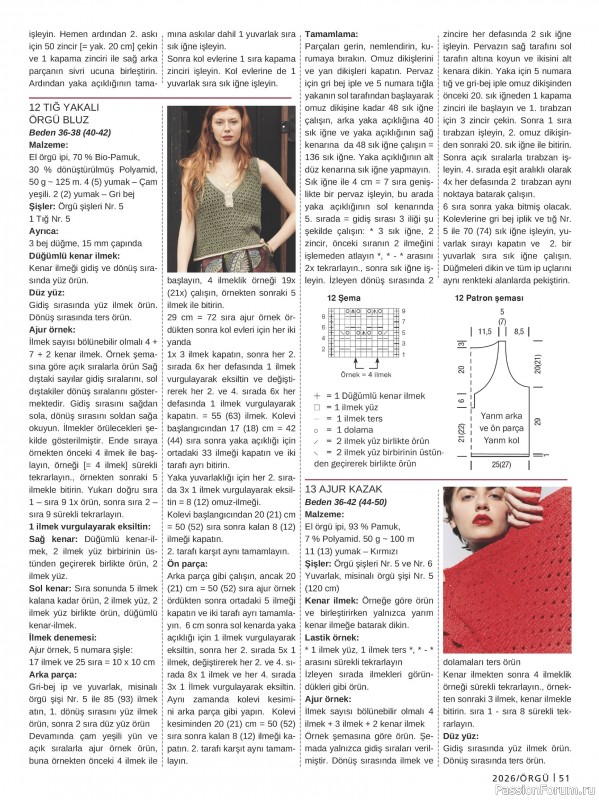 Вязаные модели в журнале &laquo;Burda Orgu №1 2026&raquo;