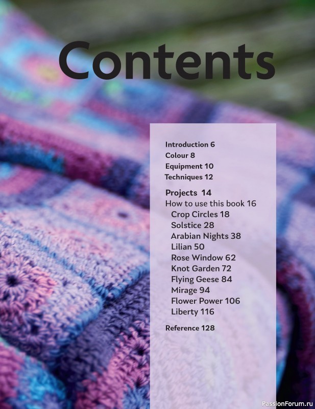 Вязаные проекты в книге «Block-by-Block Blankets and Afghans».