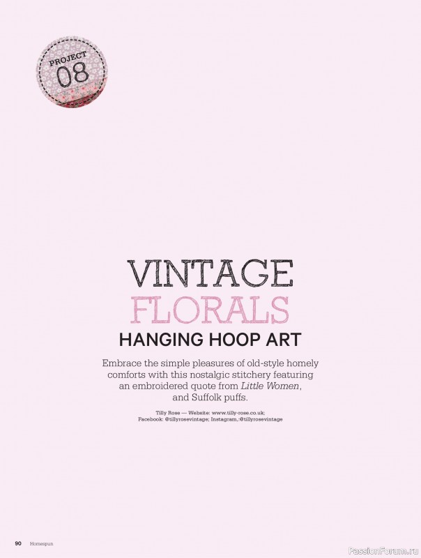 Коллекция проектов для рукодельниц в журнале «Australian Homespun №228 2025»