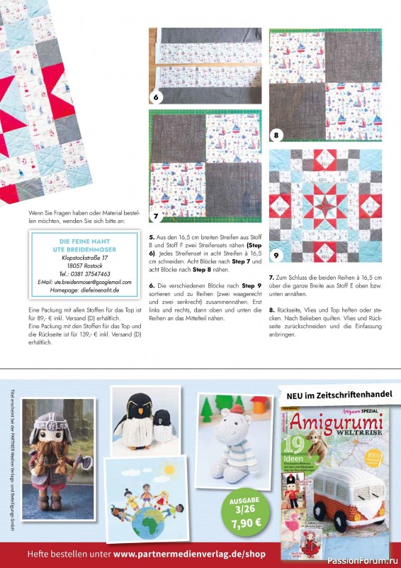 Коллекция проектов для рукодельниц в журнале &laquo;Patchwork das Magazin №3 2026&raquo;