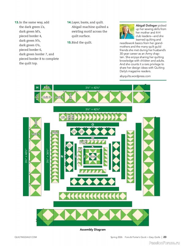 Коллекция проектов для рукодельниц в журнале &laquo;Quick+Easy Quilts - Spring 2026&raquo;
