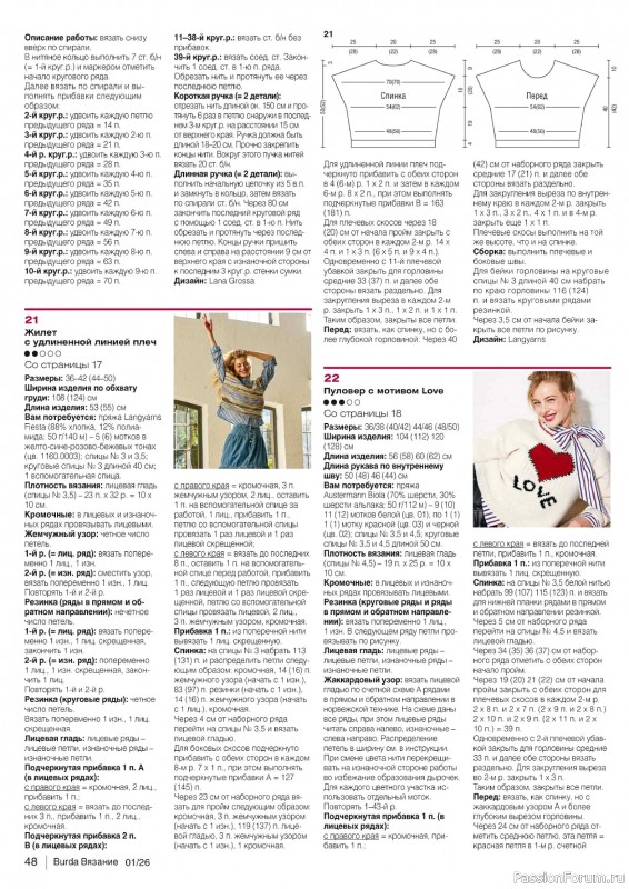 Вязаные модели в журнале &laquo;B-Вязание №1 2026&raquo;