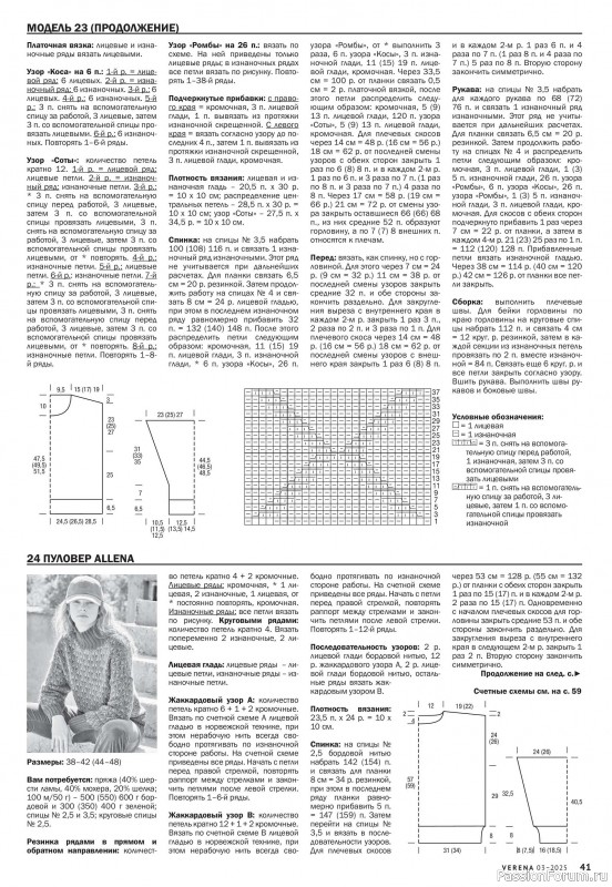 Вязаные модели в журнале «Verena №3 2025»