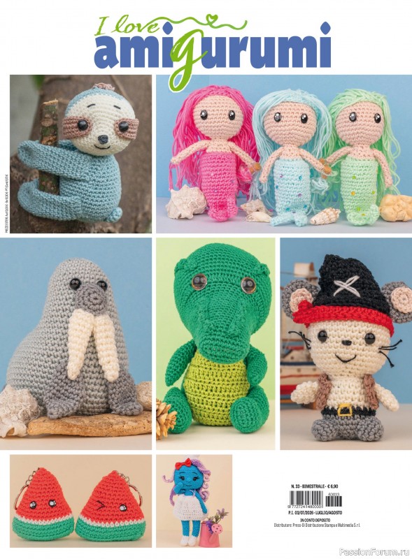 Вязаные проекты крючком в журнале «I Love Amigurumi №33 2026»