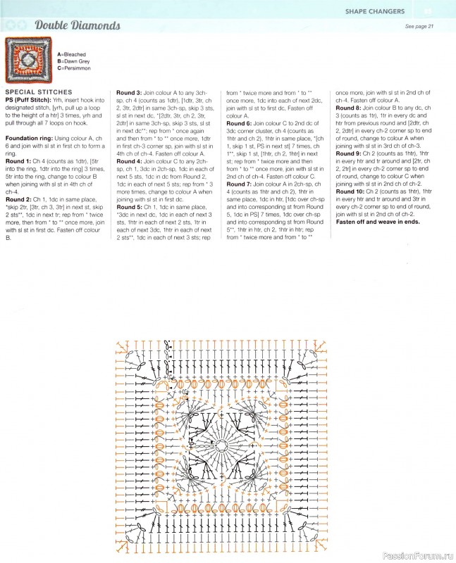 Вязаные проекты в книге «150 Crochet Blocks». Часть 2