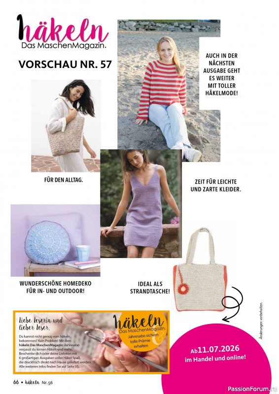 Вязаные проекты в журнале «Hakeln das Maschen Magazin №56 2026»
