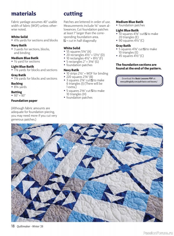 Коллекция проектов для рукодельниц в журнале «Quiltmaker - Winter 2026»