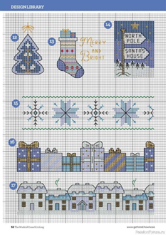 Коллекция вышивки в журнале «The World of Cross Stitching №338 2022»