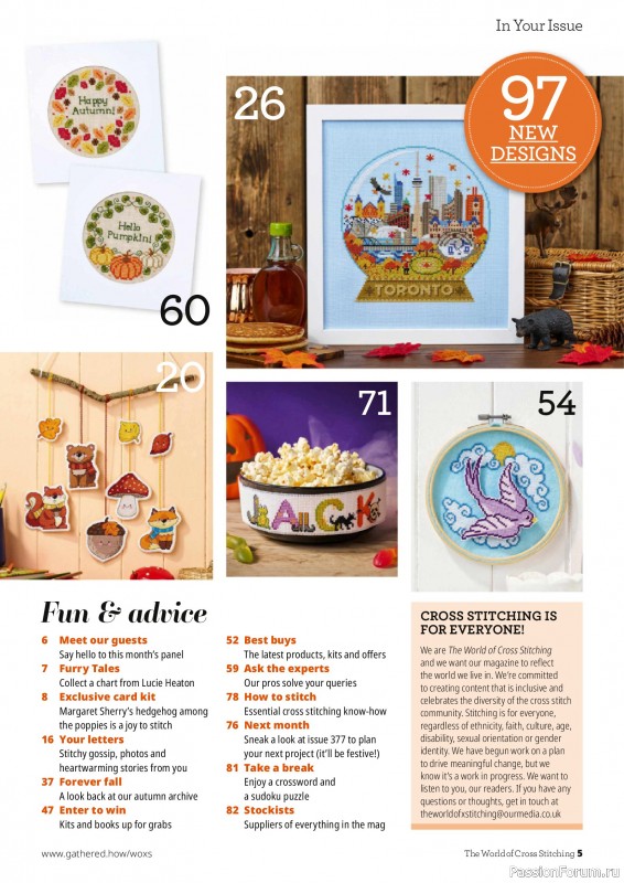 Коллекция вышивки в журнале &laquo;The World of Cross Stitching №377 2026&raquo;