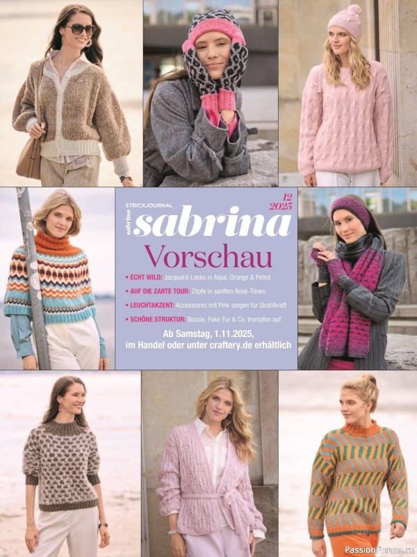 Вязаные модели в журнале «Sabrina №11 2025 German»