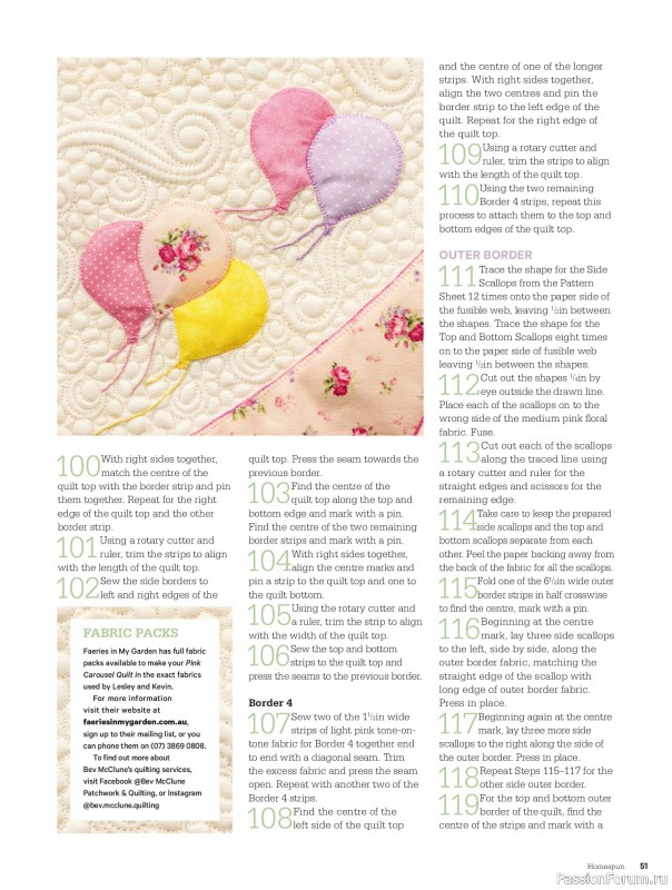 Коллекция проектов для рукодельниц в журнале «Australian Homespun №228 2025»