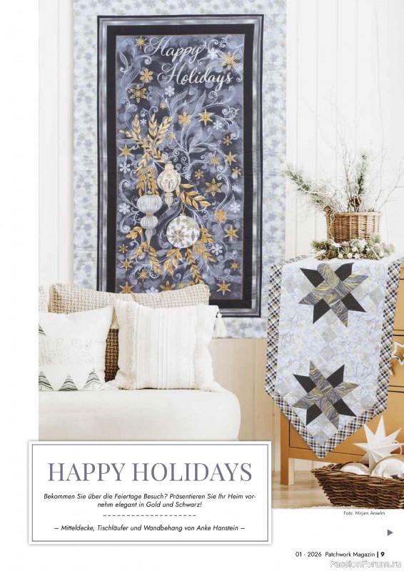Коллекция проектов для рукодельниц в журнале «Patchwork das Magazin №1 2026»