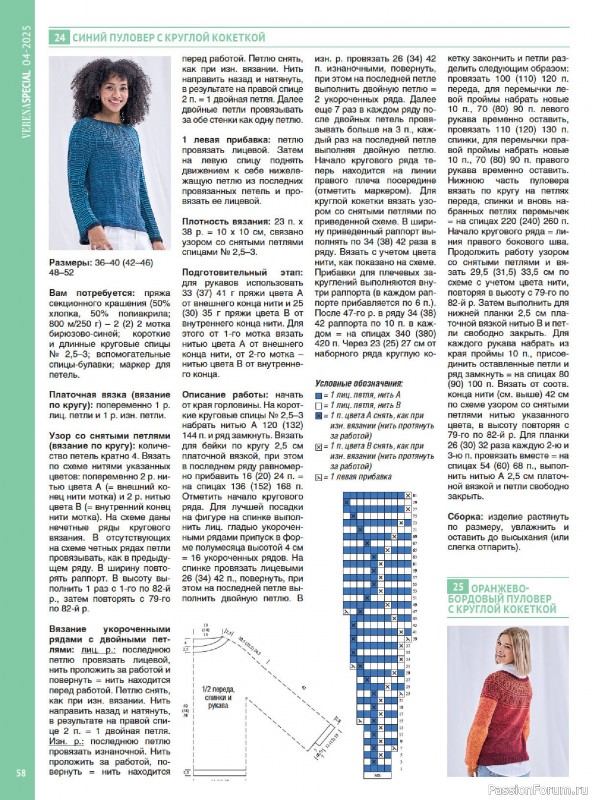 Вязаные модели в журнале &laquo;Модное вязание №4 2025&raquo;