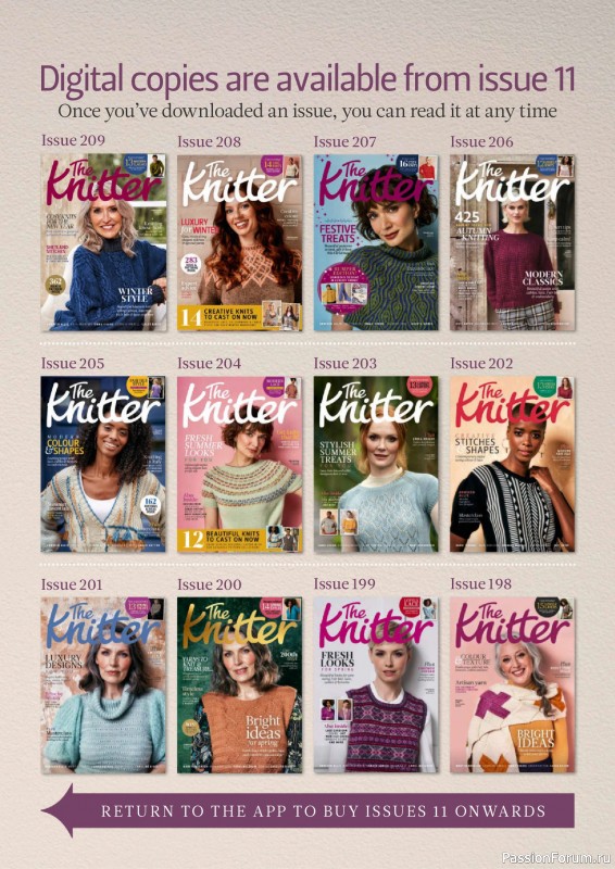 Вязаные проекты спицами в журнале «The Knitter №214 2025»