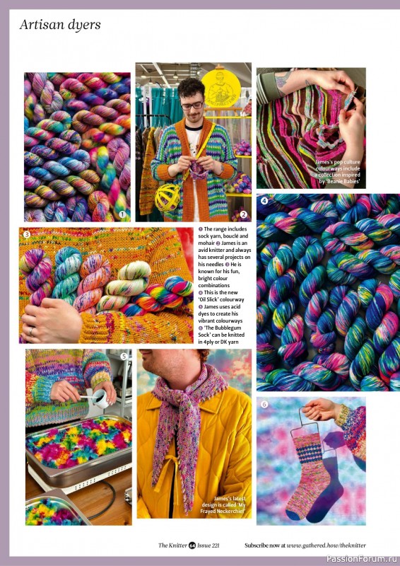 Вязаные проекты спицами в журнале «The Knitter №221 2025»